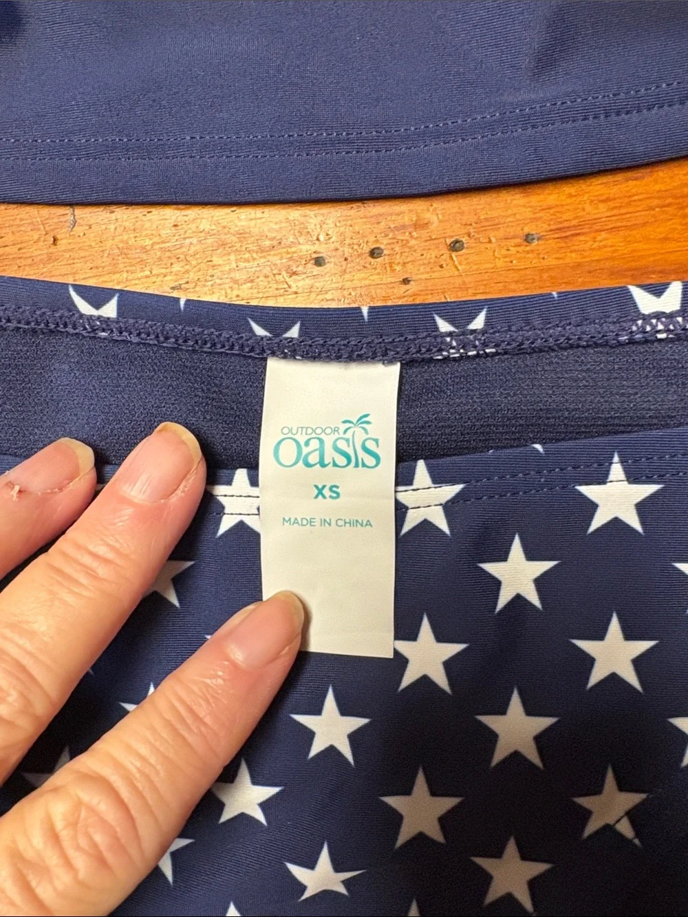 Oasis Navy Blue Red White Stars Tankini Bikini Set